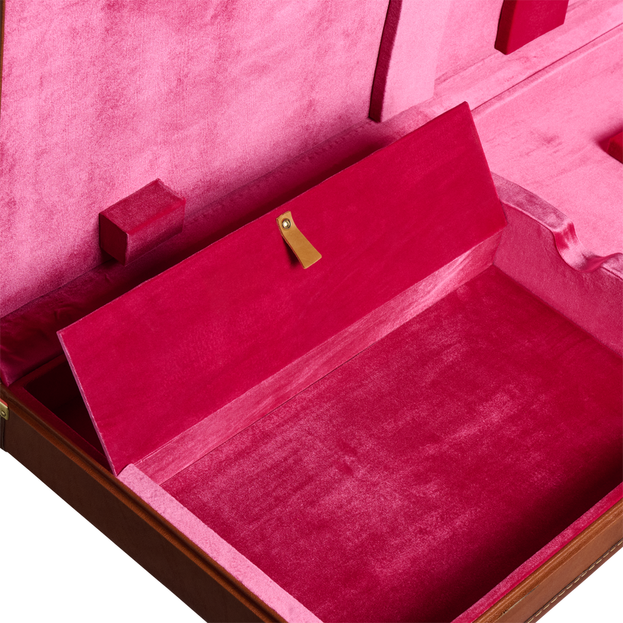 Gibson Historic '58 Korina Explorer Hardshell Case, Aged, Brown/Pink Hardshell Case Gibson
