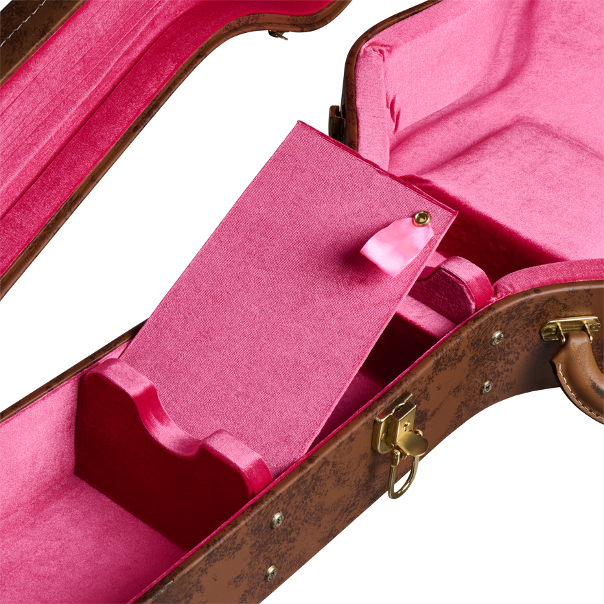 Lifton Historic 50s Hardshell Case, ES-335, Aged, Brown/Pink Hardshell Case Lifton