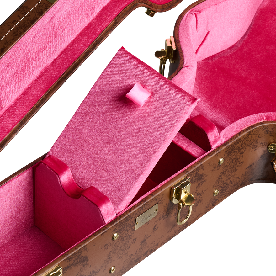 Lifton Historic 50s Hardshell Case, J-45, Brown/Pink Hardshell Case Lifton