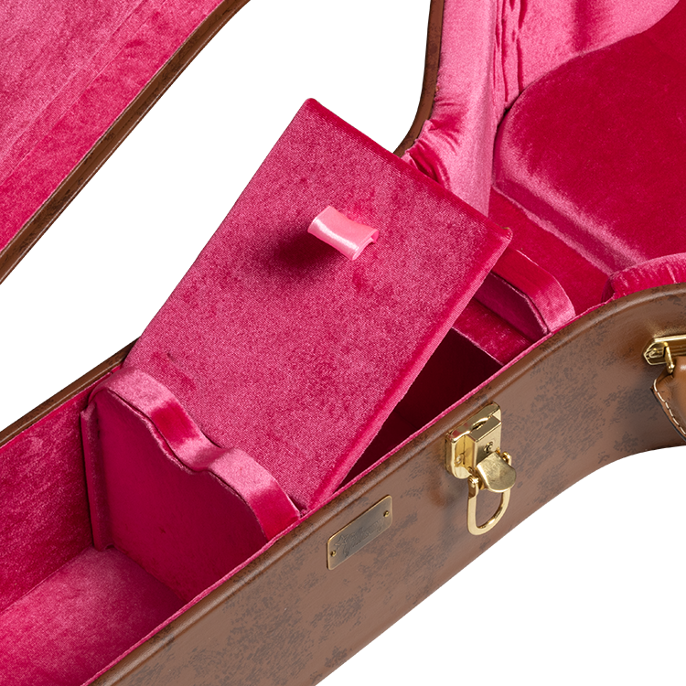 Lifton Historic Hardshell Case, J-185, Brown/Pink Hardshell Case Lifton