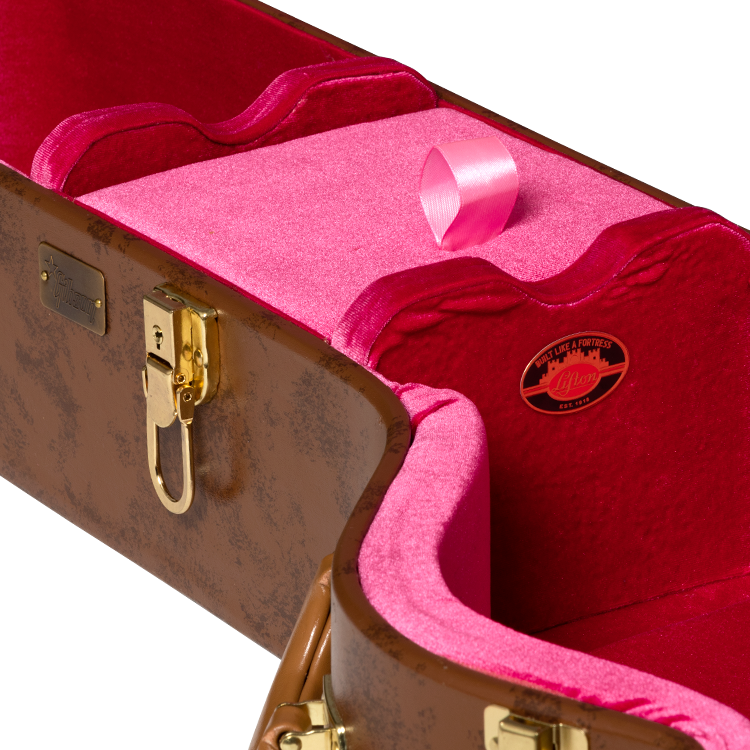 Lifton Historic Hardshell Case, SJ-200, Brown/Pink Hardshell Case Lifton