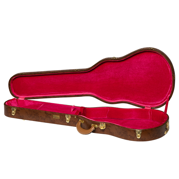 Lifton Historic 5-Latch Hardshell Case, Les Paul, Brown/Pink Hardshell Case Lifton