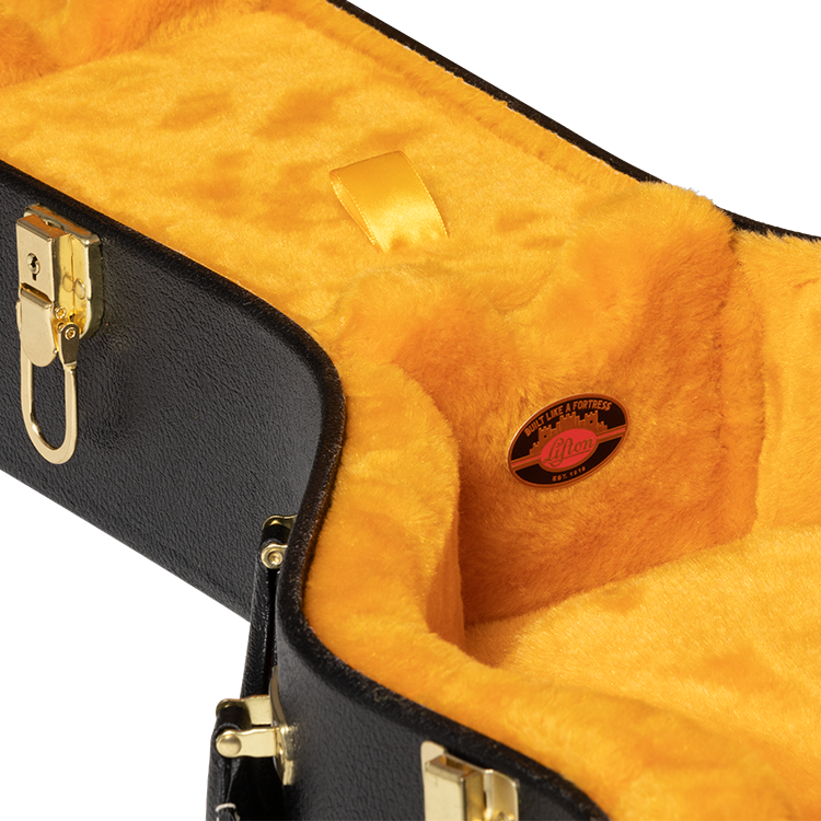 Lifton Historic Hardshell Case, ES-335, Black/Goldenrod Hardshell Case Lifton