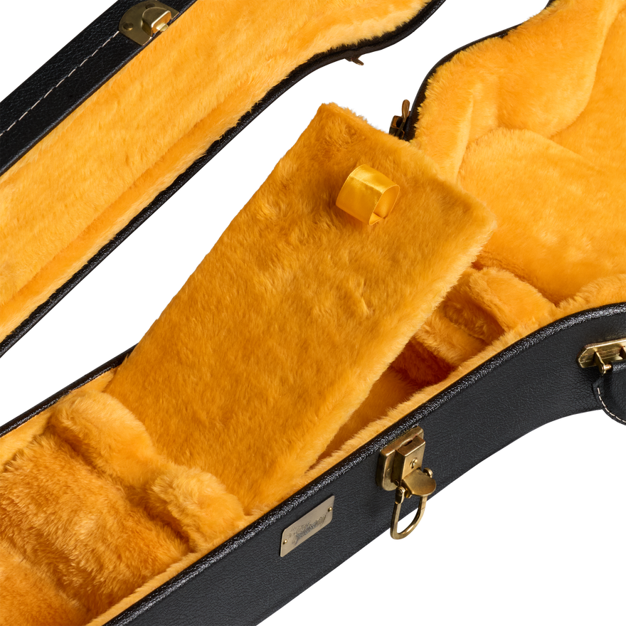 Lifton Historic Hardshell Case, Les Paul Custom, Aged, Black/Goldenrod Hardshell Case Lifton