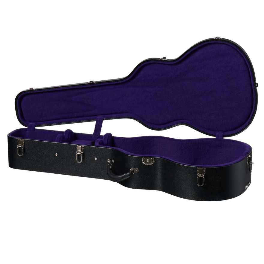 Gibson Pre-War Historic Hardshell Case, Nick Lucas, Black/Purple Hardshell Case Gibson