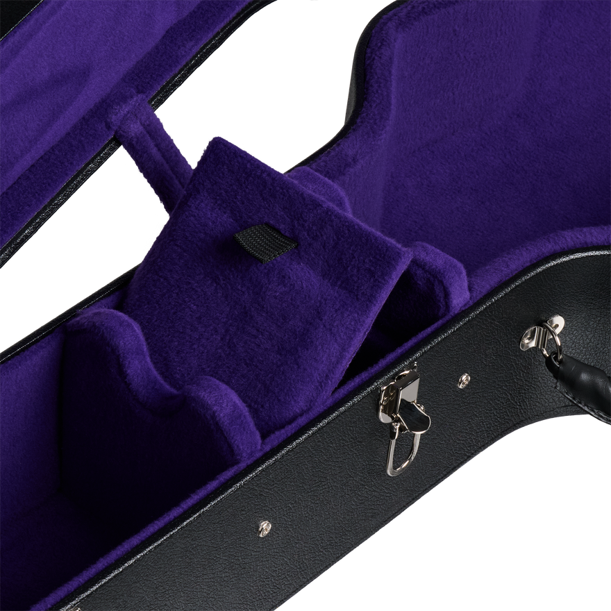 Gibson Pre-War Historic Hardshell Case, Nick Lucas, Black/Purple Hardshell Case Gibson