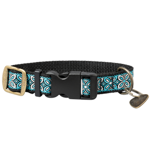 Gibson Dog Collar with Guitar Pick Tag, Blue Dog Collar Gibson Small Blue