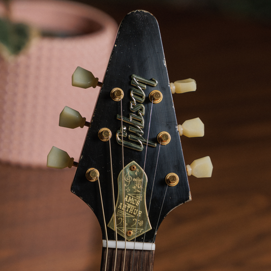 Gibson Custom Joe Bonamassa "Amos" 1958 Flying V Collector's Edition, Antique Natural Electric Guitar Gibson Custom