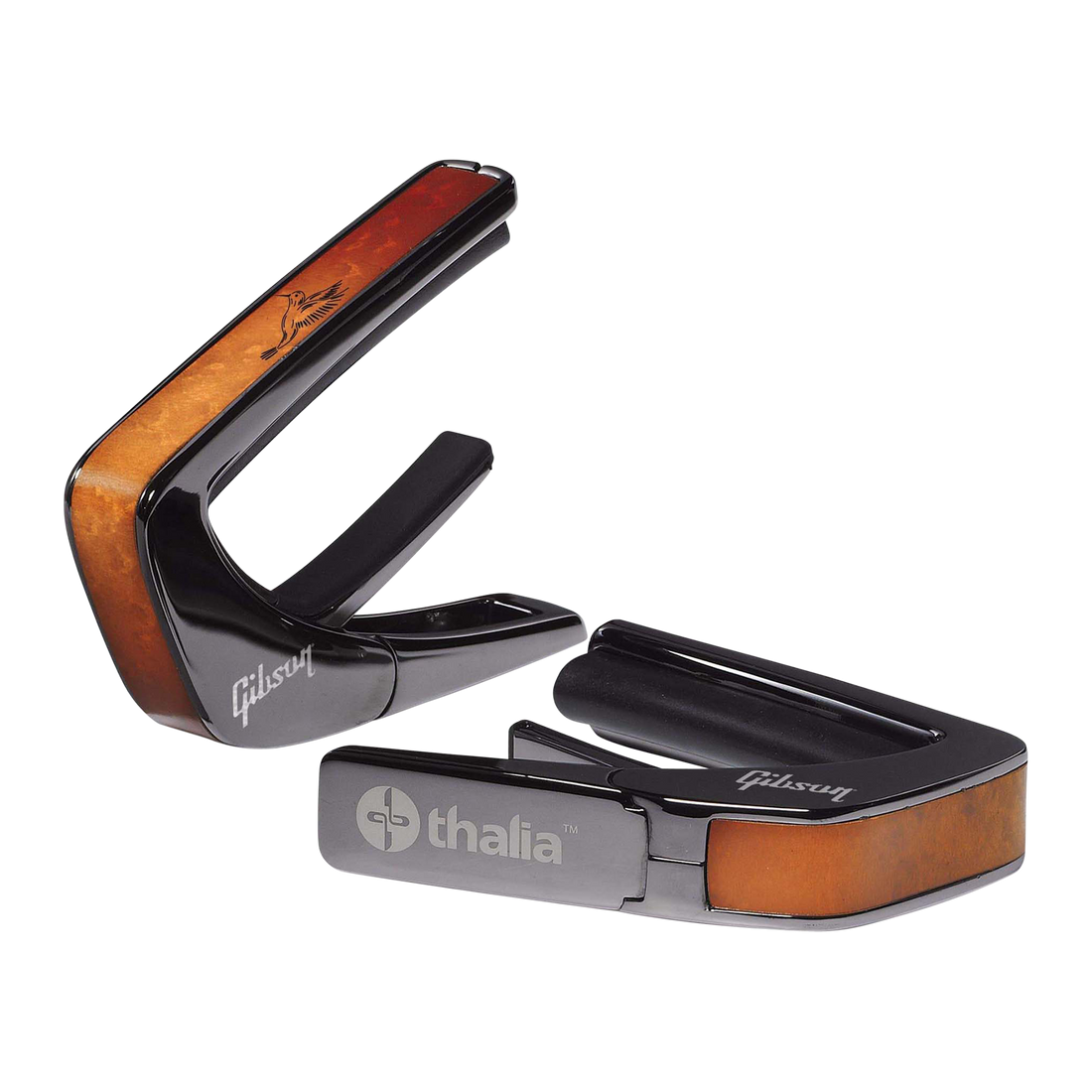 Gibson Hummingbird Burst Capo, Black Chrome, Exclusive Capo Gibson