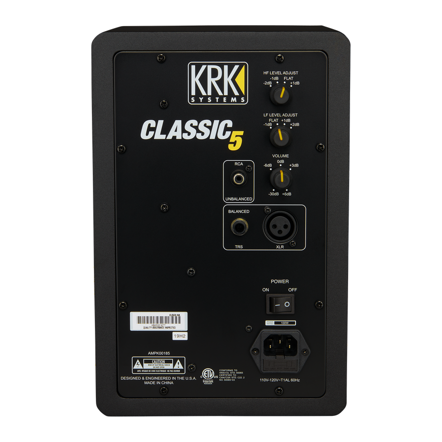 KRK 5" Studio Monitor Classic, Black Studio Monitors KRK