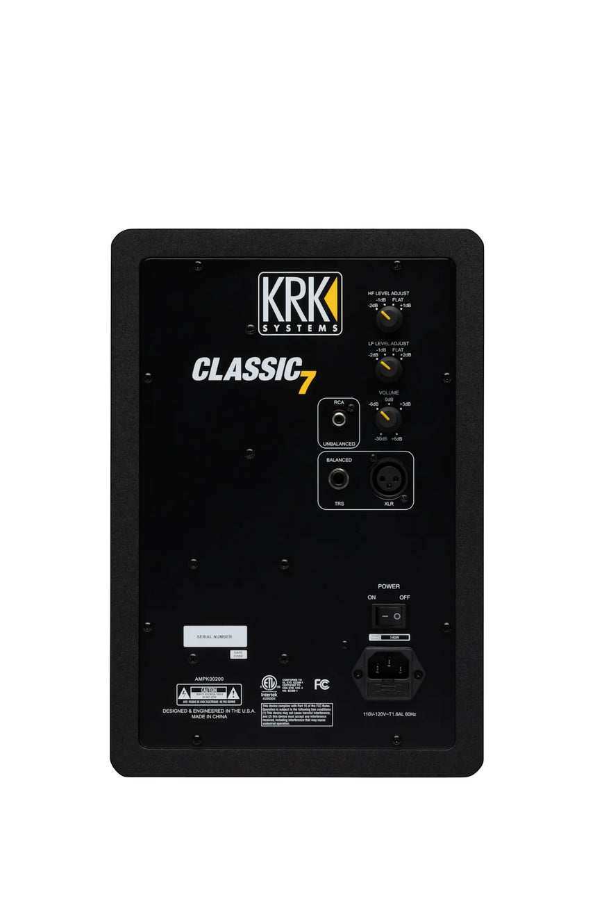 KRK 7" Studio Monitor Classic, 240V, Black Studio Monitors KRK