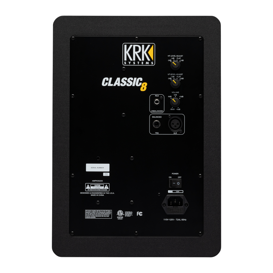 KRK 8" Studio Monitor Classic, 240V, Black Studio Monitors KRK