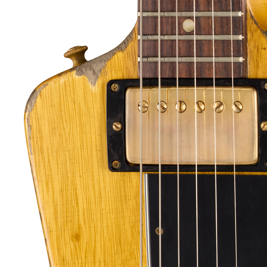 Gibson Custom Leo Scala Explorer, Heavy Addiction #4, Natural Electric Guitar Gibson Custom