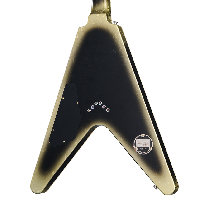 Gibson Custom Adam Jones Flying V Collector's Edition, Reverse Antique Silverburst Electric Guitar Gibson Custom
