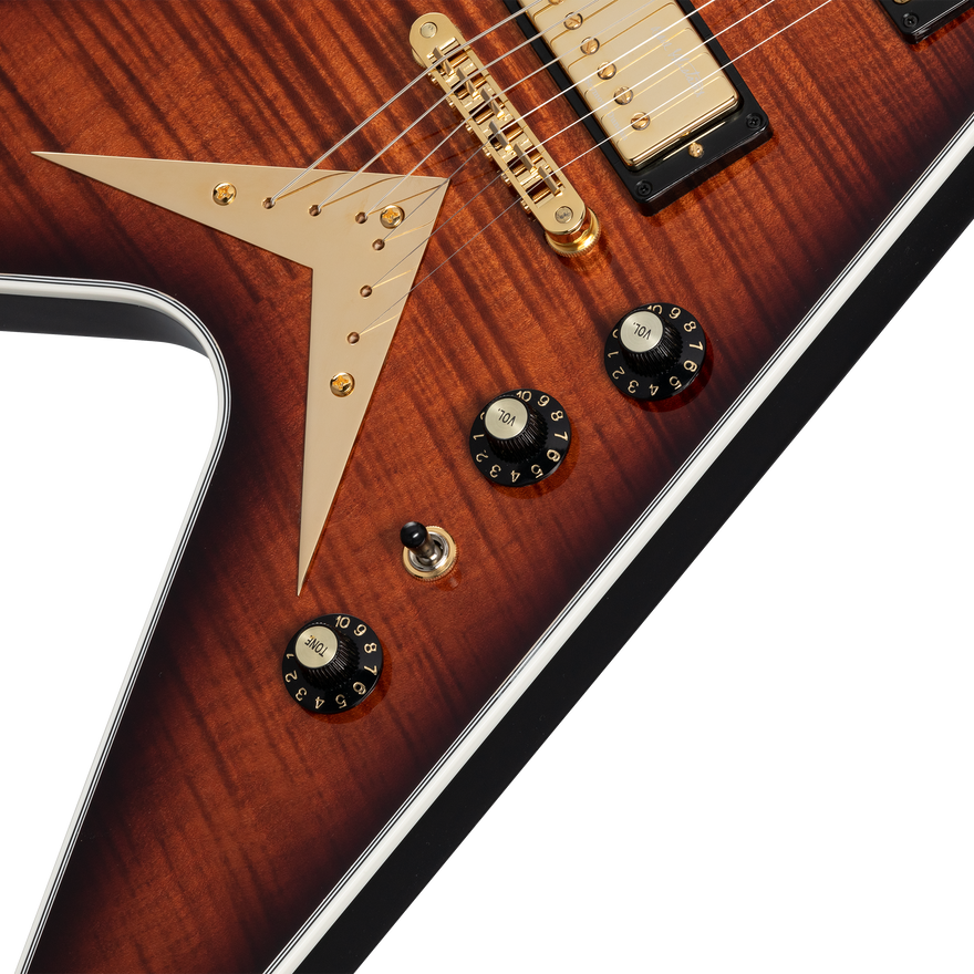 Gibson Custom Dave Mustaine Flying V EXP Limited Edition, Red Amber Burst Electric Guitar Gibson Custom