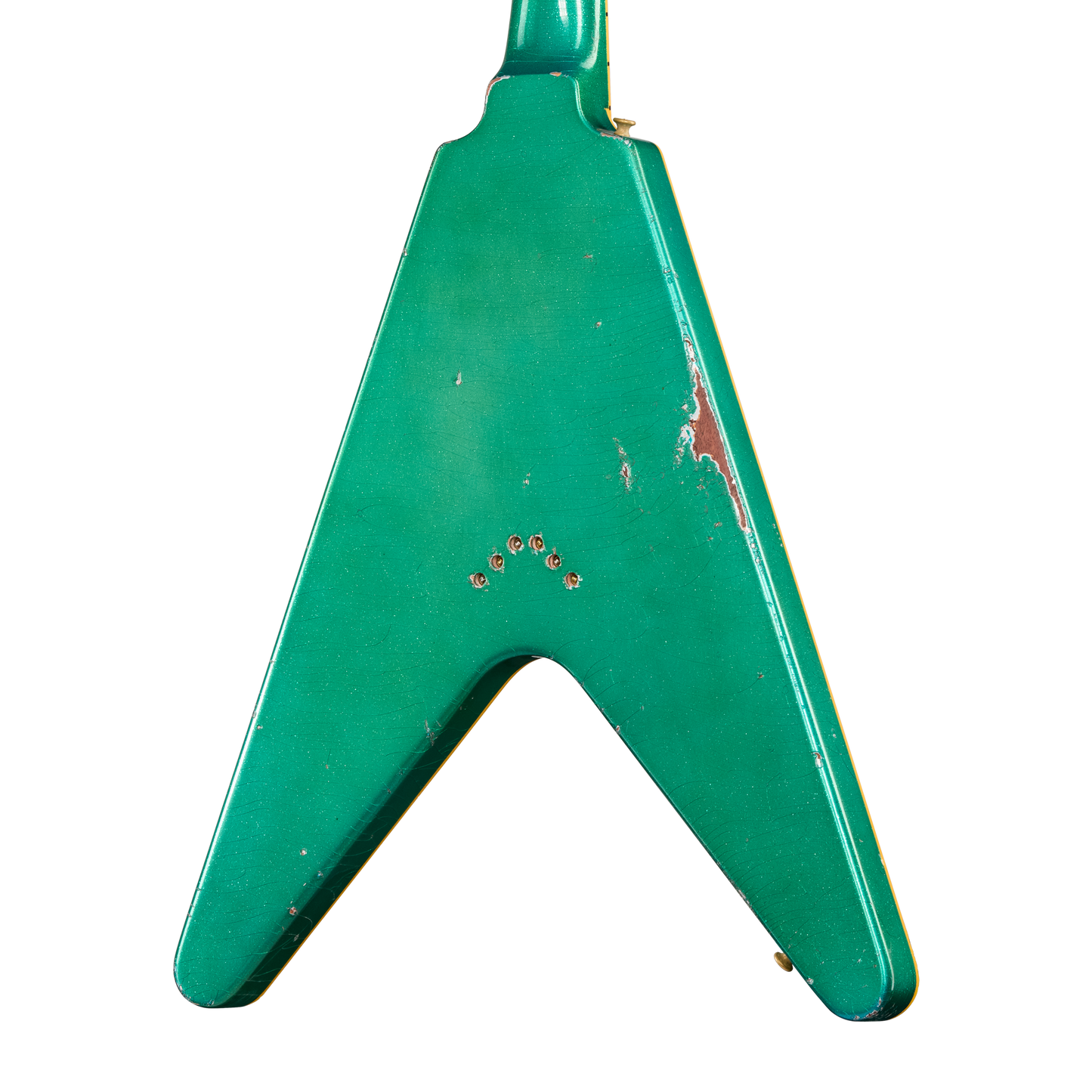 Gibson Custom LE Flying V Custom, Heavy Aged, Teal Sparkle Electric Guitar Gibson Custom