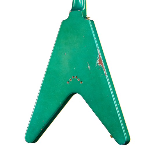 Gibson Custom LE Flying V Custom, Heavy Aged, Teal Sparkle Electric Guitar Gibson Custom