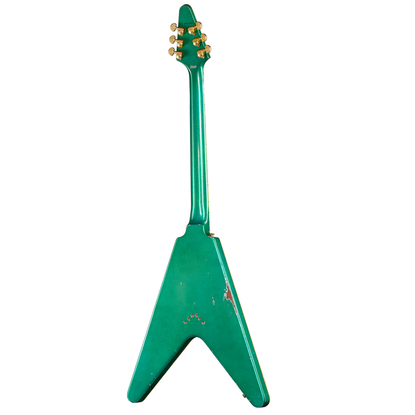 Gibson Custom LE Flying V Custom, Heavy Aged, Teal Sparkle Electric Guitar Gibson Custom