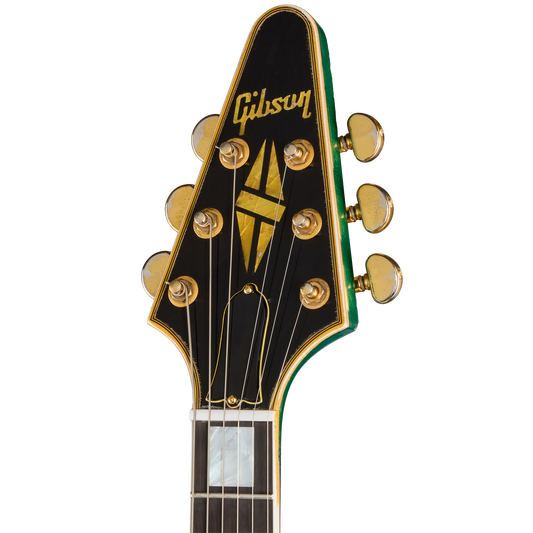 Gibson Custom LE Flying V Custom, Heavy Aged, Teal Sparkle Electric Guitar Gibson Custom