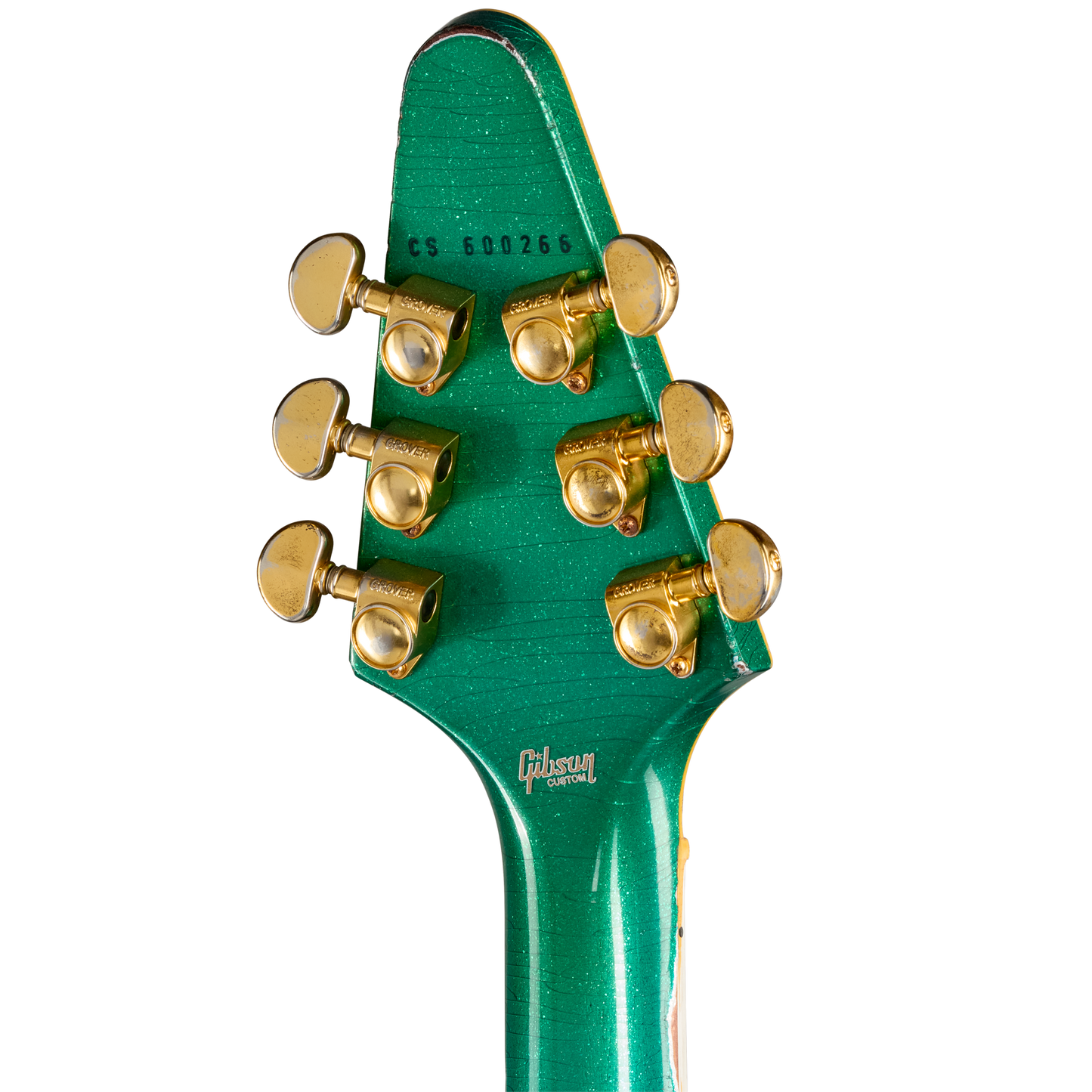 Gibson Custom LE Flying V Custom, Heavy Aged, Teal Sparkle Electric Guitar Gibson Custom