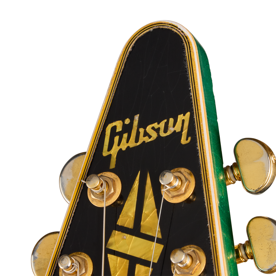 Gibson Custom LE Flying V Custom, Heavy Aged, Teal Sparkle Electric Guitar Gibson Custom