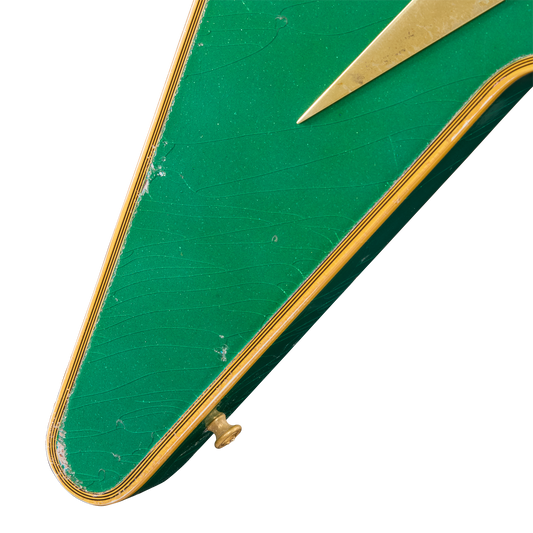 Gibson Custom LE Flying V Custom, Heavy Aged, Teal Sparkle Electric Guitar Gibson Custom
