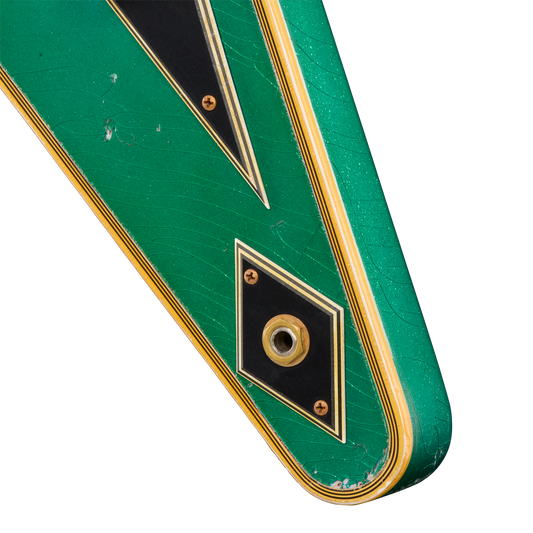 Gibson Custom LE Flying V Custom, Heavy Aged, Teal Sparkle Electric Guitar Gibson Custom