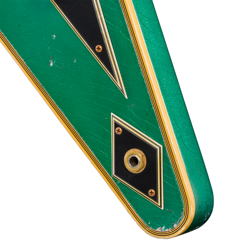 Gibson Custom LE Flying V Custom, Heavy Aged, Teal Sparkle Electric Guitar Gibson Custom