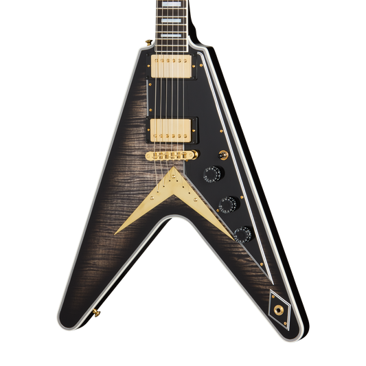 Gibson Custom Flying V Custom Figured Top, Cobra Burst Electric Guitar Gibson Custom