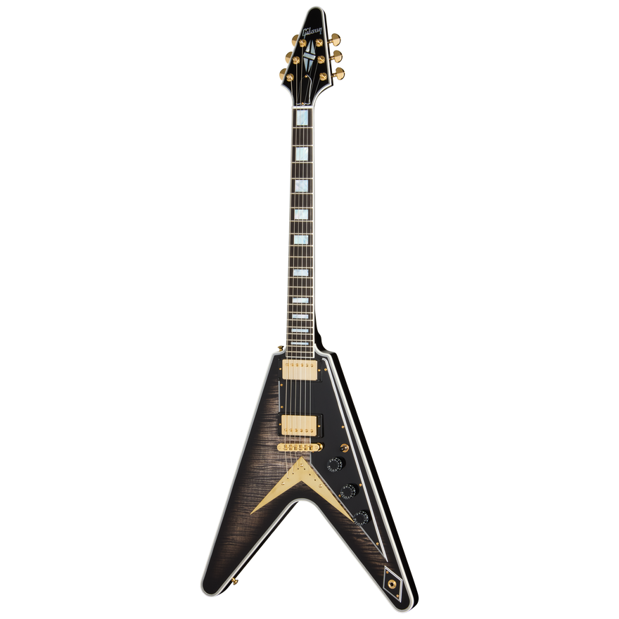 Gibson Custom Flying V Custom Figured Top, Cobra Burst Electric Guitar Gibson Custom