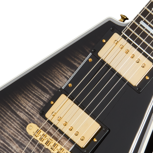 Gibson Custom Flying V Custom Figured Top, Cobra Burst Electric Guitar Gibson Custom
