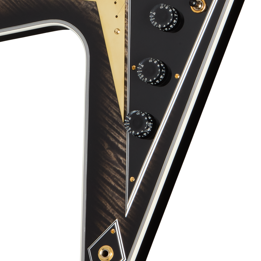 Gibson Custom Flying V Custom Figured Top, Cobra Burst Electric Guitar Gibson Custom
