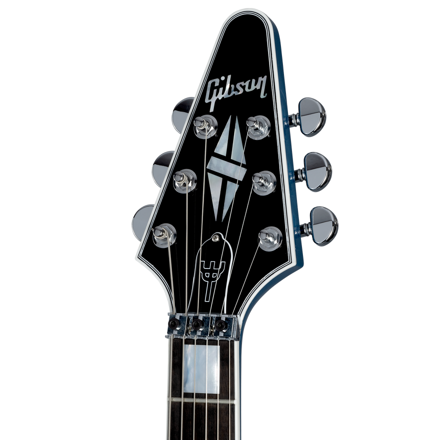 Gibson Custom Richie Faulkner Flying V Custom, Pelham Blue Electric Guitar Gibson Custom