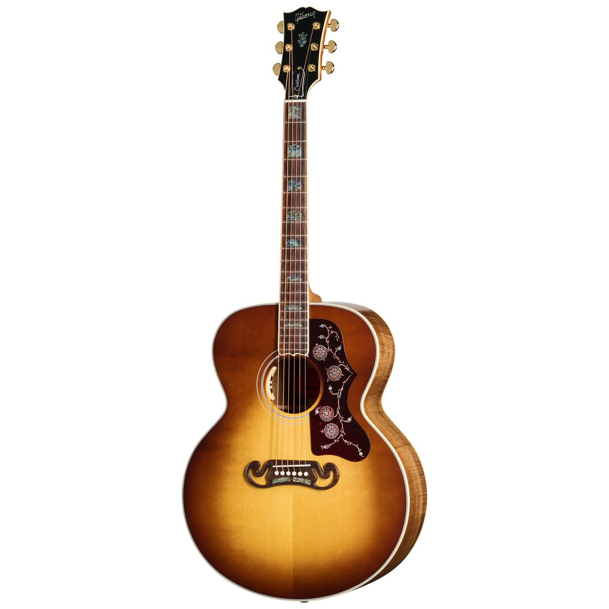 Gibson Custom SJ-200 Elegant Koa, Honey Burst Acoustic Guitar Gibson Custom