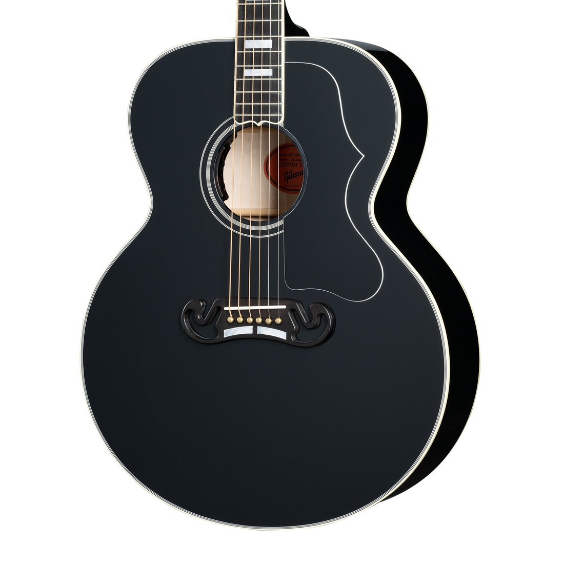 Gibson Custom SJ-200 Custom, Ebony Acoustic Guitar Gibson Custom