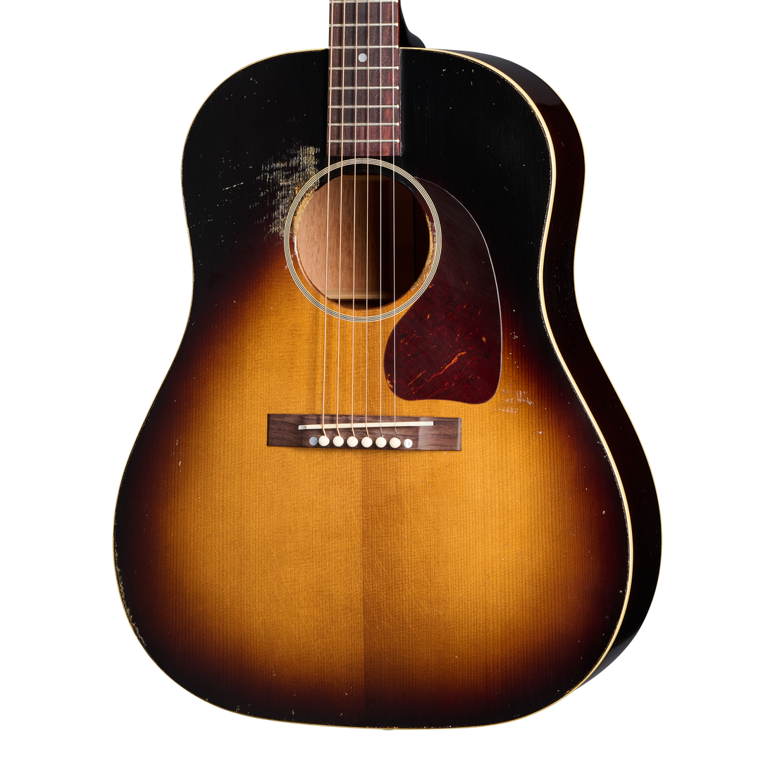 Gibson Custom 1942 Banner J-45 Reissue, Heavy Aged, Vintage Sunburst Acoustic Guitar Gibson Custom