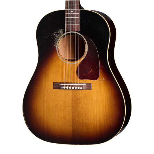 Gibson Custom 1942 Banner J-45 Reissue, Heavy Aged, Vintage Sunburst Acoustic Guitar Gibson Custom