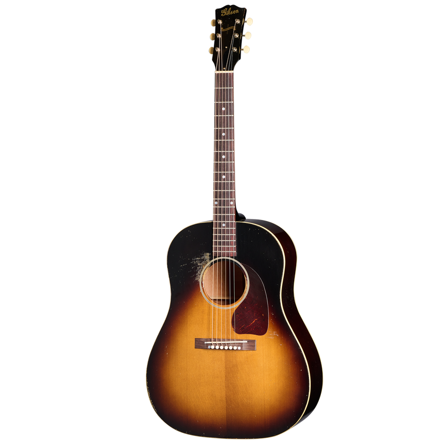 Gibson Custom 1942 Banner J-45 Reissue, Heavy Aged, Vintage Sunburst Acoustic Guitar Gibson Custom