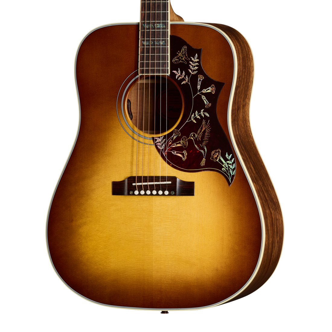Gibson Custom Hummingbird Elegant Koa, Honey Burst Acoustic Guitar Gibson Custom