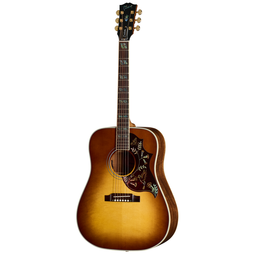 Gibson Custom Hummingbird Elegant Koa, Honey Burst Acoustic Guitar Gibson Custom