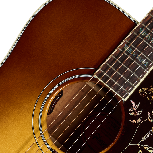 Gibson Custom Hummingbird Elegant Koa, Honey Burst Acoustic Guitar Gibson Custom