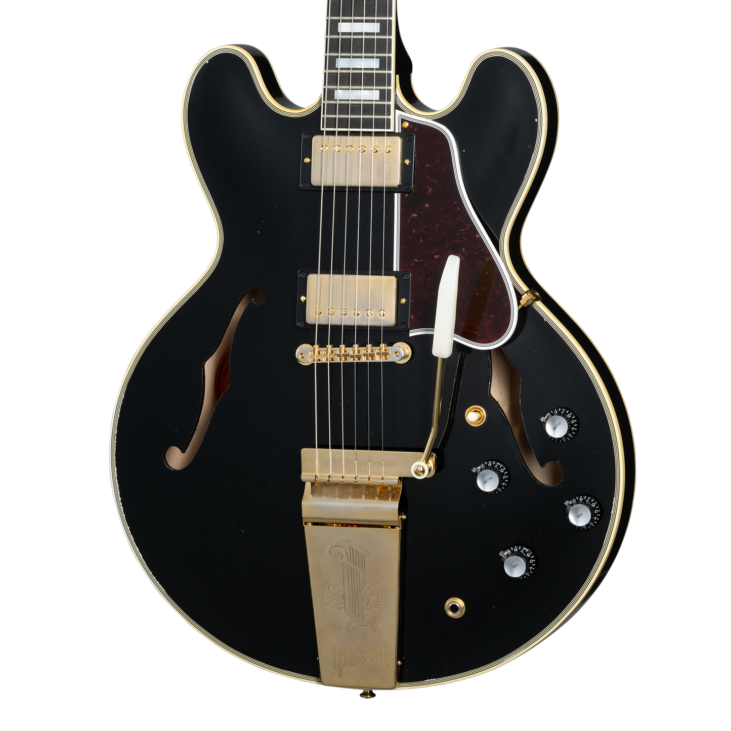 Gibson Custom 60s ES-355 Reissue Maestro Vibrola, Light Aged, Ebony Electric Guitar Gibson Custom