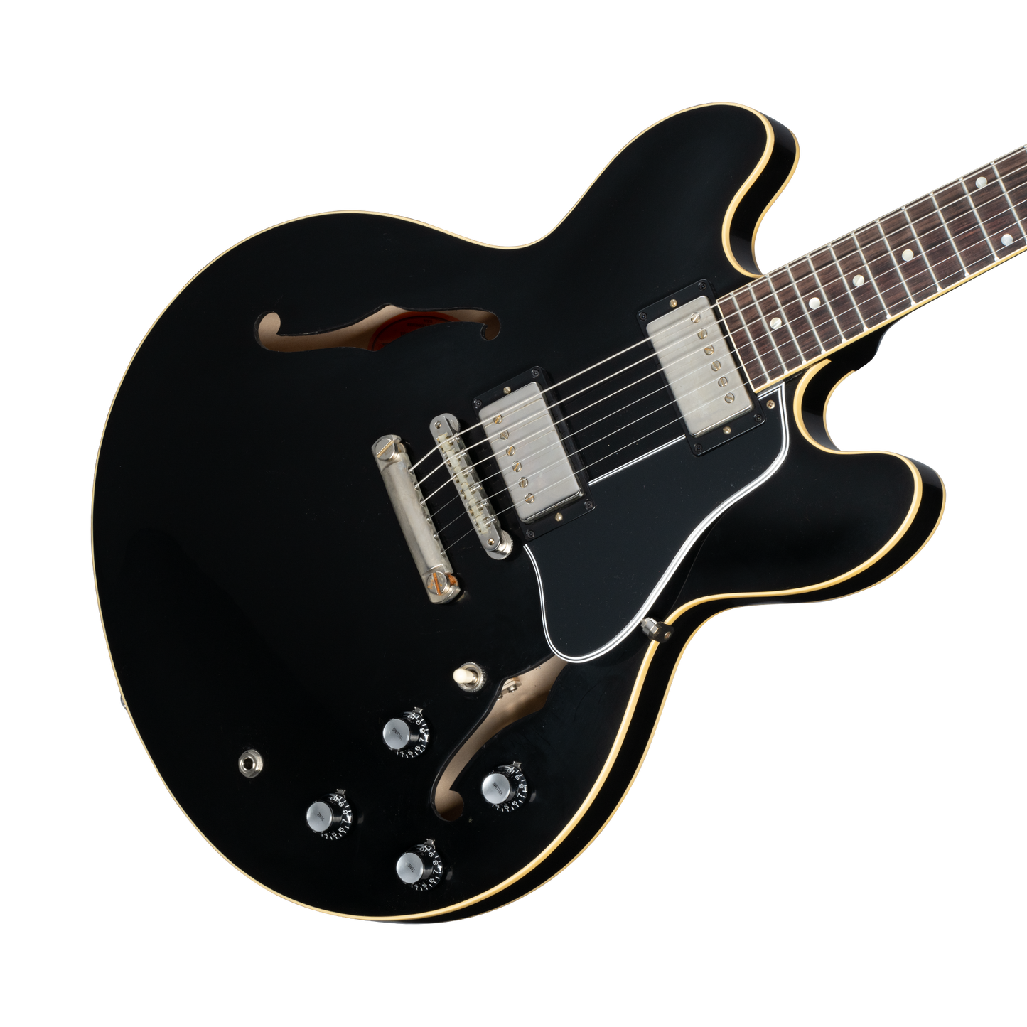 Gibson Custom 1964 ES-335 Reissue, Ebony VOS Electric Guitar Gibson Custom