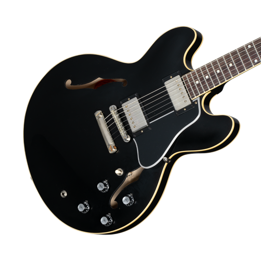 Gibson Custom 1964 ES-335 Reissue, Ebony VOS Electric Guitar Gibson Custom