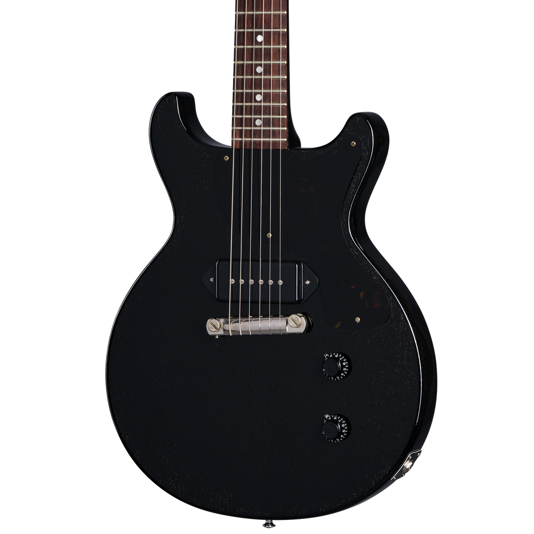 Gibson Custom 1958 Les Paul Junior Double Cut, Exclusive, TV Black Electric Guitar Gibson Custom