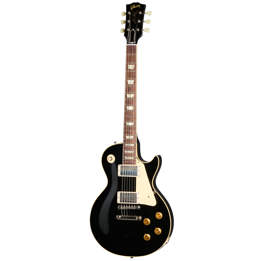 Gibson Custom 1957 Les Paul Standard, Light Aged, All Ebony Electric Guitar Gibson Custom