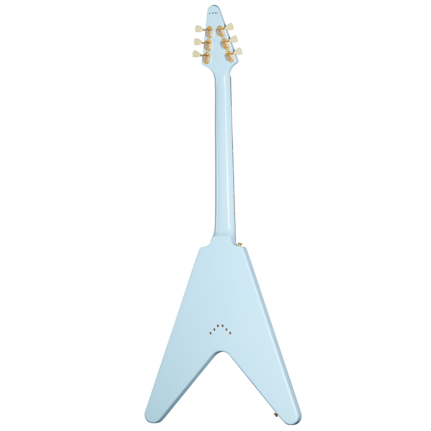 Gibson Custom 1958 Korina Flying V Reissue, Frost Blue VOS Electric Guitar Gibson Custom