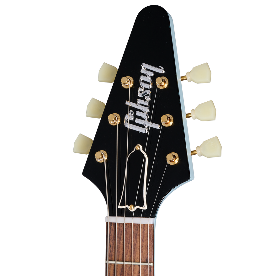 Gibson Custom 1958 Korina Flying V Reissue, Frost Blue VOS Electric Guitar Gibson Custom