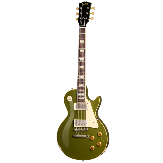 Gibson Custom 1958 Les Paul Standard, Heavy Aged, Olive Drab Electric Guitar Gibson Custom