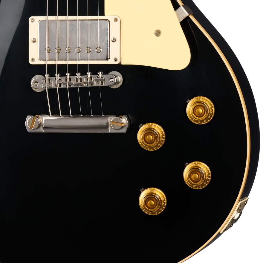 Gibson Custom 1957 Les Paul Standard, Exclusive, Ebony VOS Electric Guitar Gibson Custom